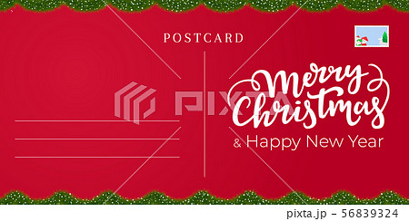Empty postcard backside for Christmas, New Year 56839324