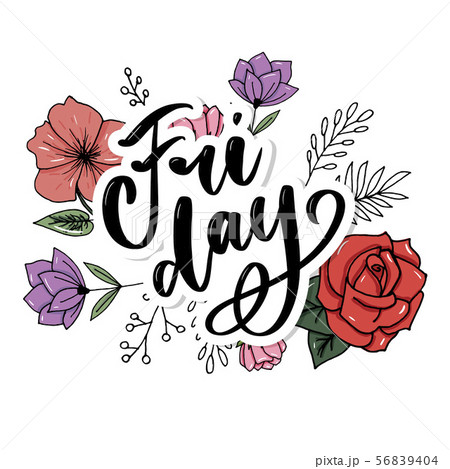 Hand lettering happy friday inscription isolated Hand lettering happy friday inscription isolated 56839404
