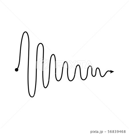 Insane curved black line or tangled path the vector doodle illustration isolated. 56839468