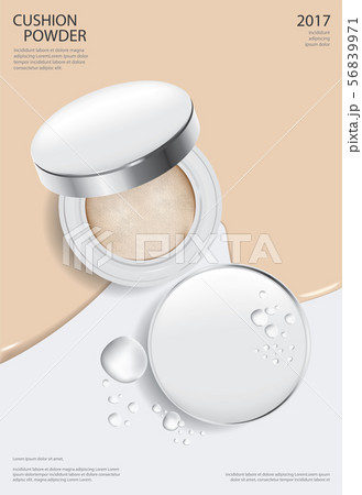 Makeup Powder Cushion Poster Template Vector  56839971