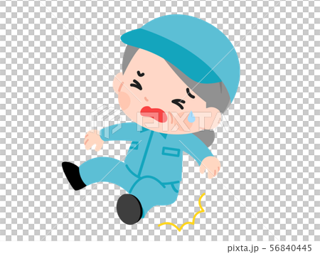 作業員 転倒 おばあさん 作業員 転倒 おばあさん 56840445