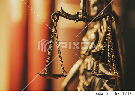Brass Scales of Justice in a close up view 56841742