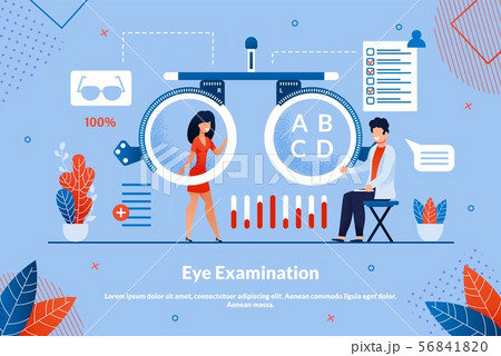Advertising Flyer Inscription Eye Examination. 56841820