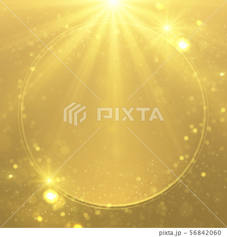 Round golden frame on sparkling background Round golden frame on sparkling background 56842060
