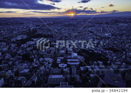 （神奈川県）横浜・みなとみらい　ランドマークタワー西側　夕景 56842194