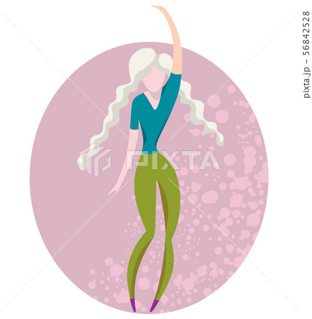 Slim blonde girl dancing Slim blonde girl dancing 56842528