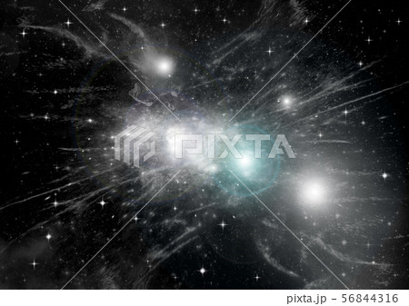 galaxy in a free space. 3D rendering galaxy in a free space. 3D rendering 56844316