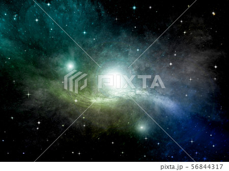 galaxy in a free space. 3D rendering 56844317