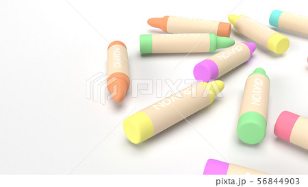 3d rendering crayons  multicoloured  56844903