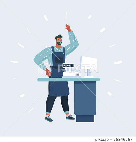 Portrait of a smiling shopkeeper Portrait of a smiling shopkeeper 56846567