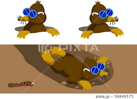 モグラ2のイラスト素材