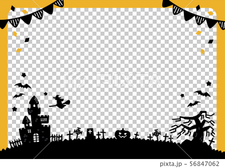 ハロウィン シンプル背景 オレンジのイラスト素材