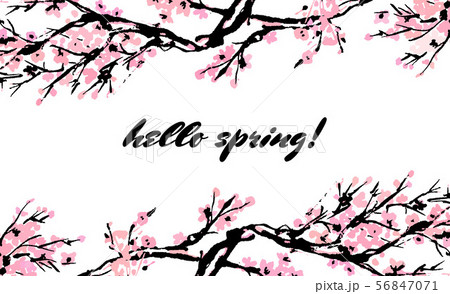 Cherry blossom Sakura bloom template 56847071
