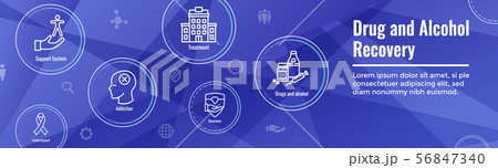 Drug and Alcohol Dependency Icon Set & Web Header 56847340