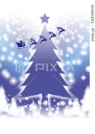 ベクターイラスト背景素材壁紙 クリスマスツリーのイメージ 冬のイベント 無料 樅の木 森 林 12月のイラスト素材