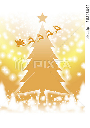 ベクターイラスト背景素材壁紙 クリスマスツリーのイメージ 冬のイベント 無料 樅の木 森 林 12月のイラスト素材