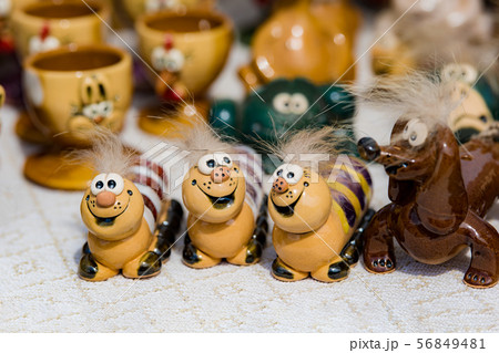 Toys with eyes made of clay 56849481