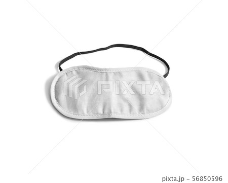 Blank white sleeping mask mockup, isolated, clipping path 56850596