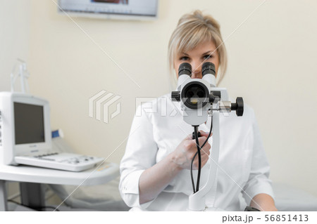 Young female professional gynecologist in the Young female professional gynecologist in the 56851413
