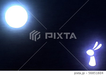 月見うさぎ 発光のイラスト素材