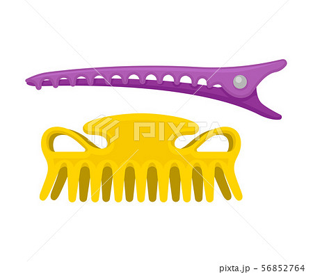 Two hair clips. Vector illustration on a white background. 56852764