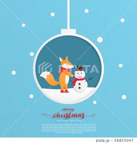 Merry Christmas and Happy new year greeting card. 56855047