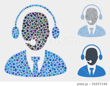 Secretary Icon Collages of Squares and Circles 56855198