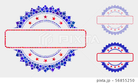 Seal Stamp Template Icon Mosaics of Squares and Circles Seal Stamp Template Icon Mosaics of Squares and Circles 56855250
