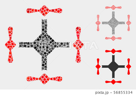 Quadcopter Icon Collages of Squares and Circles Quadcopter Icon Collages of Squares and Circles 56855334