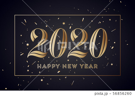 2020. Happy New Year. Greeting card with inscription Happy New Year 56856260