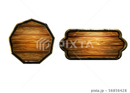 Vector realistic illustration of wooden signboard 56856428