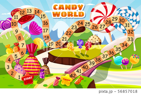 Candy Board Game for children and kids - journey through the sweet Candy World candy lollipops 56857018