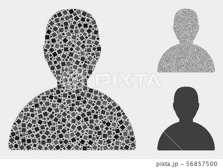 Customer Icon Collages of Squares and Circles Customer Icon Collages of Squares and Circles 56857500