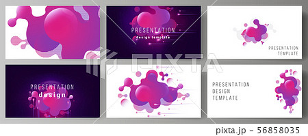 The minimalistic abstract vector illustration of the editable layout of the presentation slides The minimalistic abstract vector illustration of the editable layout of the presentation slides 56858035