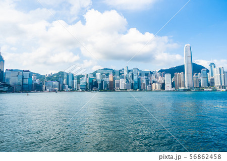 Beautiful architecture building exterior cityscape of hong kong city skyline Beautiful architecture building exterior cityscape of hong kong city skyline 56862458