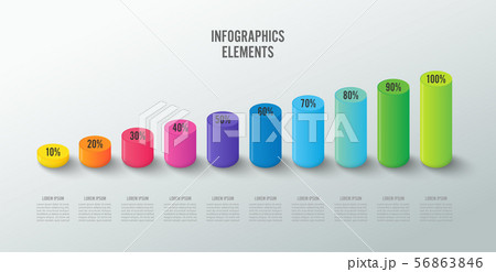 Set of infographic elements for graph, chart or Set of infographic elements for graph, chart or 56863846
