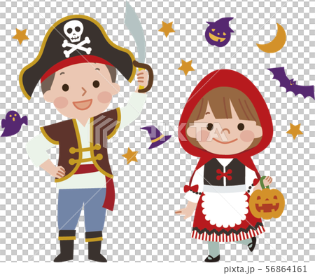 ハロウィンの仮装をした子供 56864161