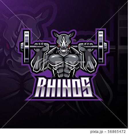 Rhino sport mascot logo design 56865472