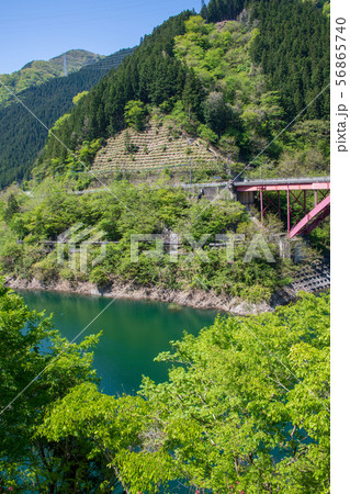 浦山大橋 浦山川　さくら湖周辺景色　秩父市 56865740