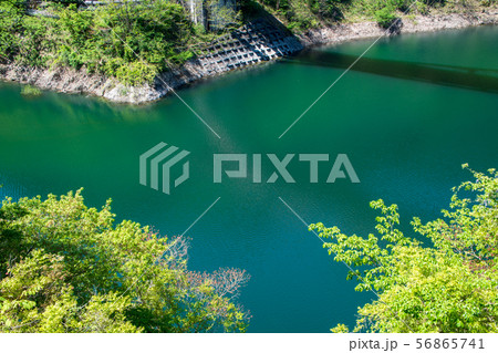 浦山大橋 浦山川 さくら湖周辺景色 秩父市 浦山大橋 浦山川 さくら湖周辺景色 秩父市 56865741
