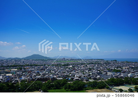 彦根城天守閣からの風景 安土城 沖島 近江方面 彦根城天守閣からの風景 安土城 沖島 近江方面 56866046