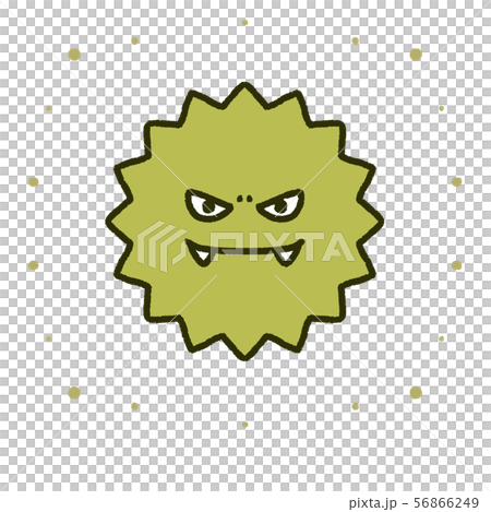 Cheerful virus, hand-drawn illustration 56866249