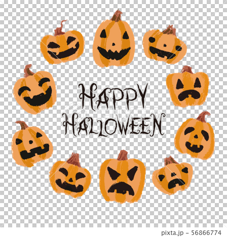 Halloween ghost pumpkin with various expressions 56866774