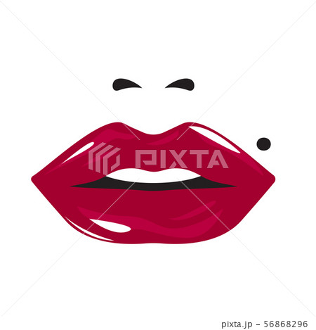 glossy attractive female mouth 56868296