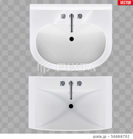 Classic white ceramic washbasins with water tap Classic white ceramic washbasins with water tap 56868702