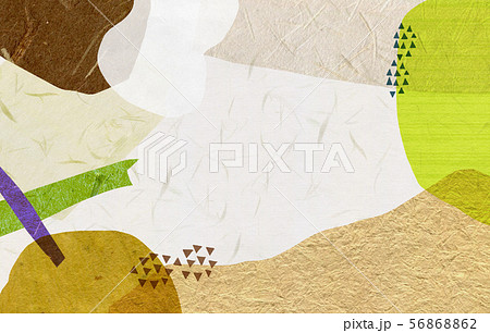背景素材　コラージュ　水彩テクスチャー 56868862