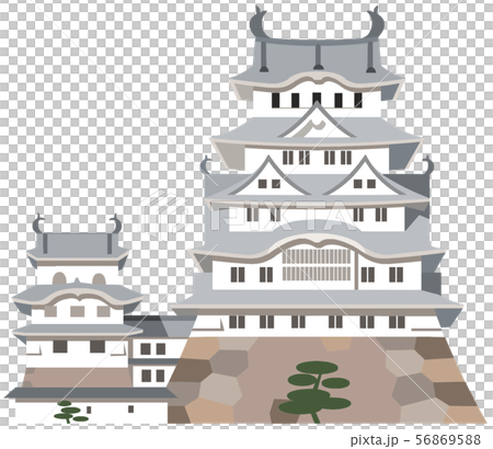 Castle tower image, sightseeing spot illustration icon Castle tower image, sightseeing spot illustration icon 56869588