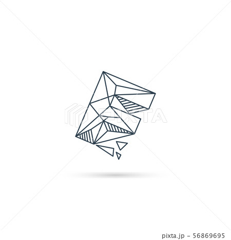 Gemstone Letter F Logo Design Icon Template Vectorのイラスト素材