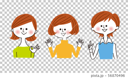 Three smiling women 56870496