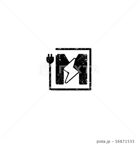 flash logo initial m symbol electrical vector icon 56871535